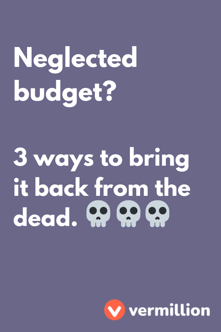 Depending on how long you've neglected your budget, it could be a simple fix to bring it back up-to-date. If you're coming back after a long haitus, you may want to reset and start over.